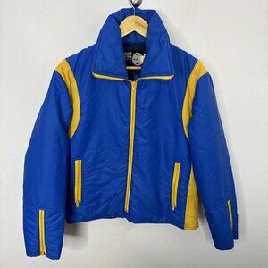 Vintage Rice Sports Wear Men 44 L Blue 70s Cafe Racer Jacket Blue Preppy